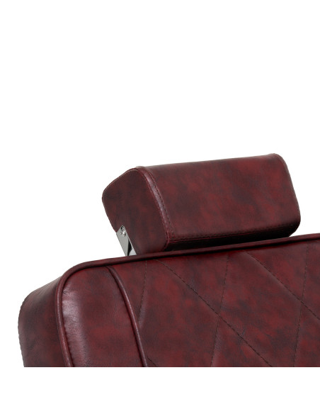 LuxeMaster Bordeaux 880 Barber Chair with Headrest View from the Front