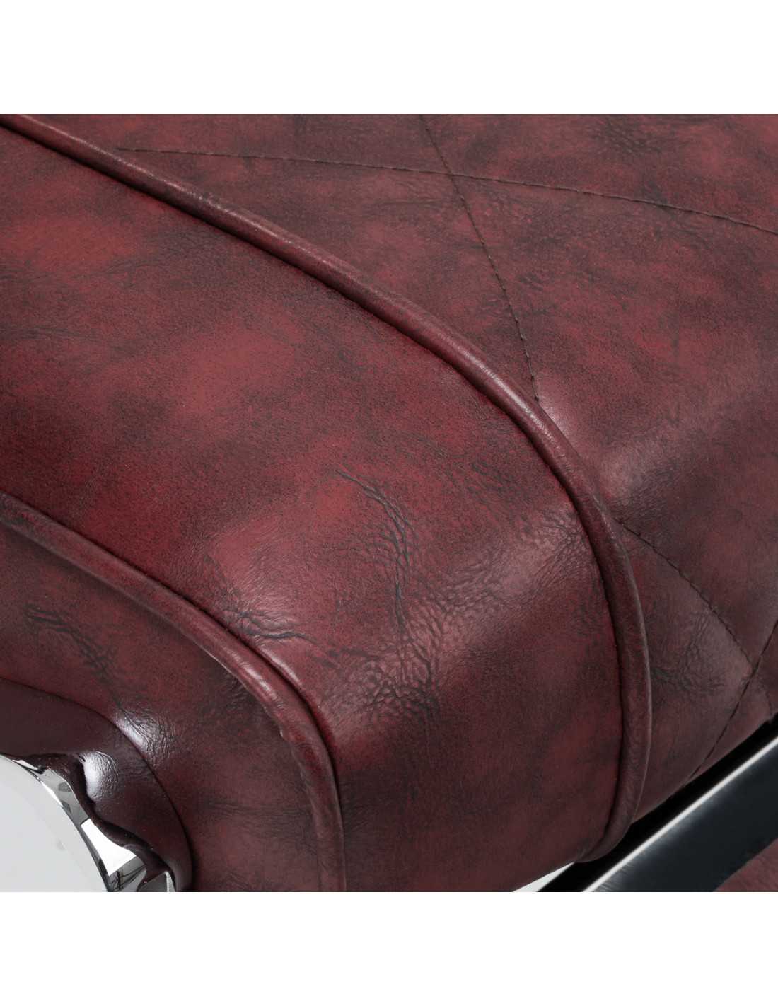 Fotel fryzjerski Diamond Steel Bordeaux – Elegance & Power Chrome