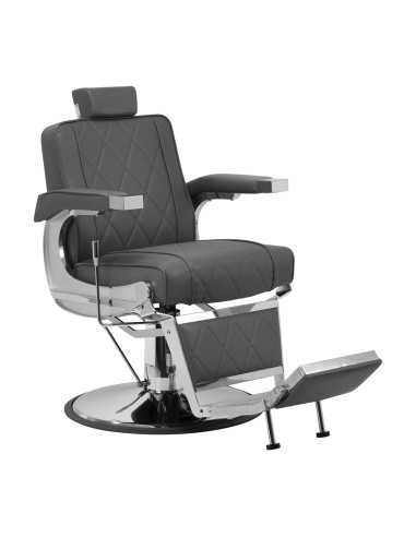 Diamond Steel Grey Barber chair – Modern Design & Professional Ergonomics 