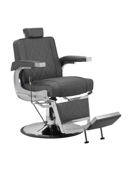 LuxeMaster gray barber chair 880 side view