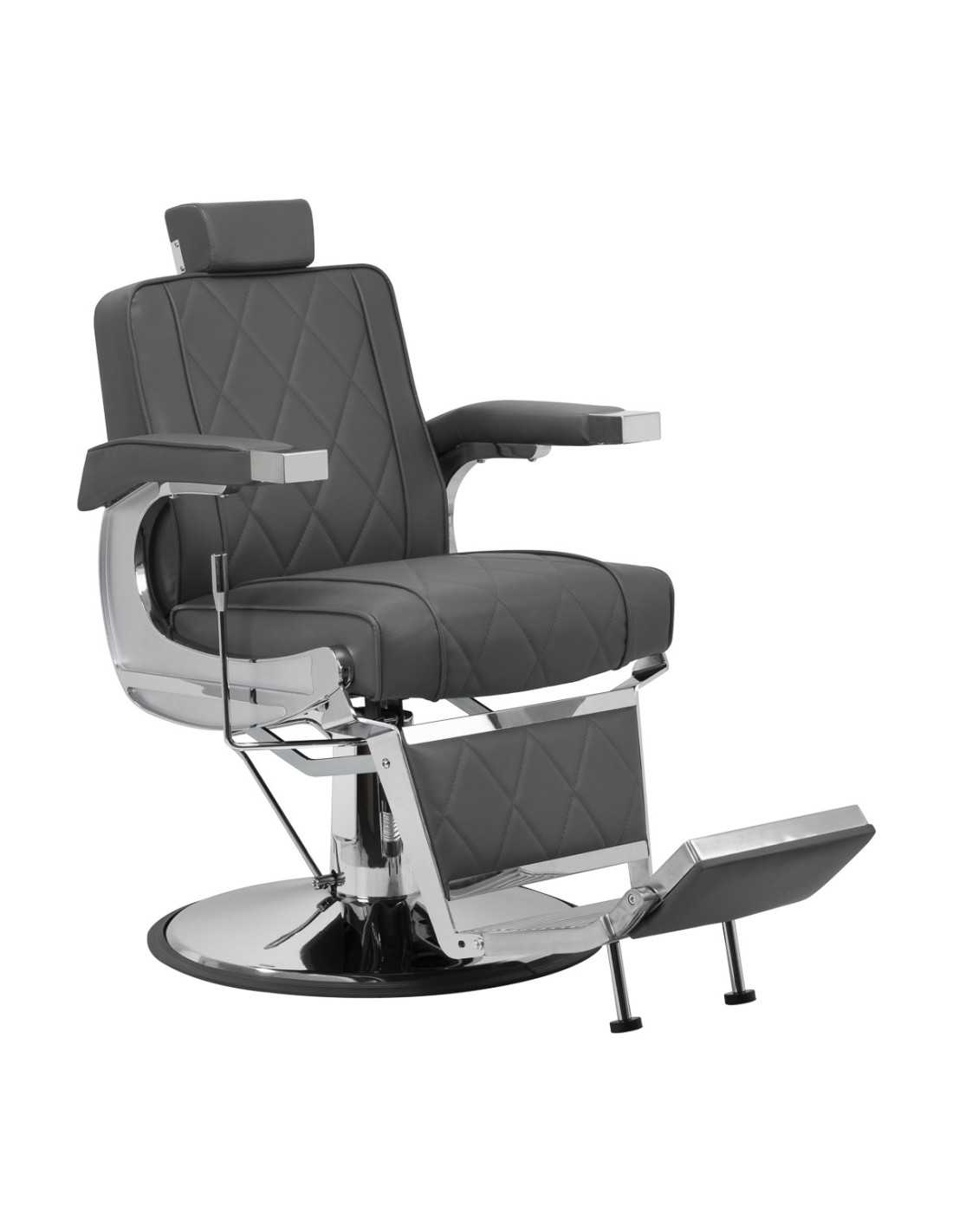 Diamond Steel Grey Barber chair – Modern Design & Professional Ergonomics 