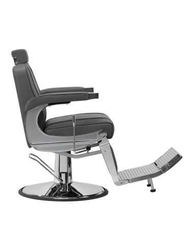 Silla de barbero de acero gris diamante: diseño moderno y ergonomía profesional