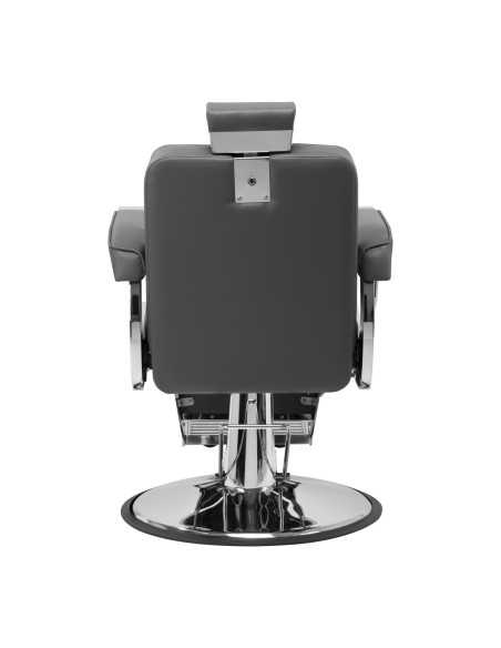 LuxeMaster gray barber chair 880 rear view