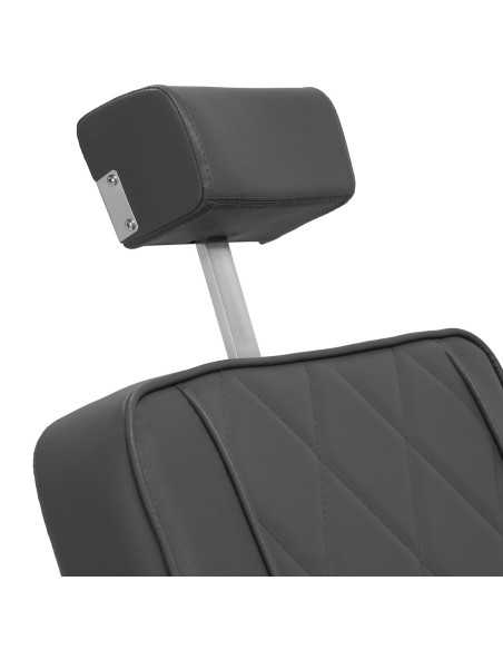 LuxeMaster gray barber chair 880 zoom view headrest open