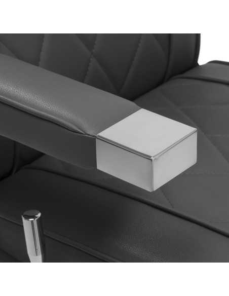 LuxeMaster gray barber chair 880 zoom view armrest