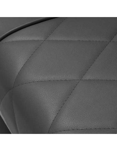 LuxeMaster gray barber chair 880 zoom view of seams