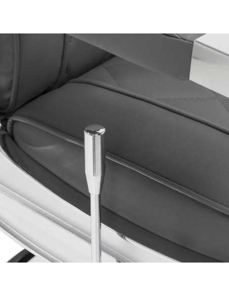 LuxeMaster gray barber chair 880 zoom view tilt lever