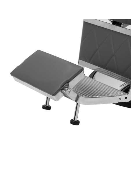 LuxeMaster gray barber chair 880 zoom view footrest