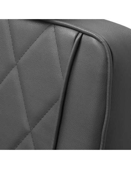 LuxeMaster gray barber chair 880 zoom view of seams