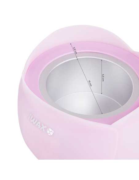 Aquecedor de cera iWax Flower Rose 40W 450ml ver dimensões recipiente de cera metálica