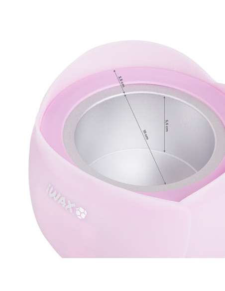 Scaldacera iWax Flower Rose 40W 450ml visualizza le dimensioni contenitore per cera in metallo