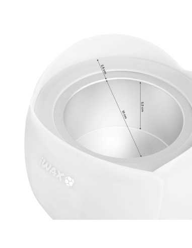iWax Flower White Podgrzewacz do wosku — wymiary wewnętrzne bez pojemnika