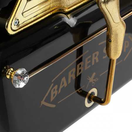 Majestic Gold Barber Chair preto zoom barbearia