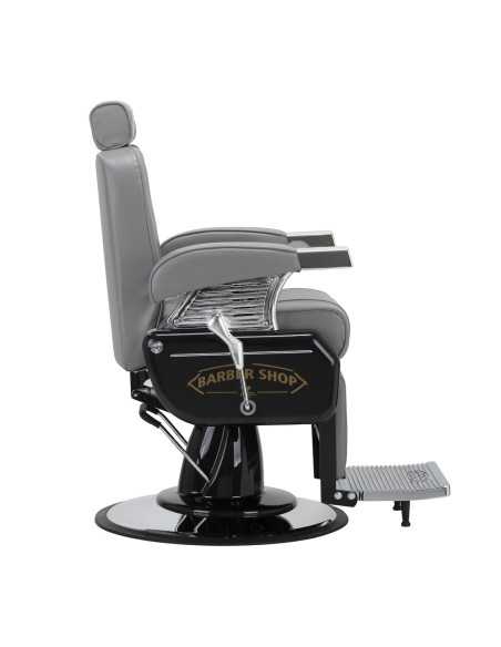 Fauteuil de Barbier Majestic silver gris vue sur le côté