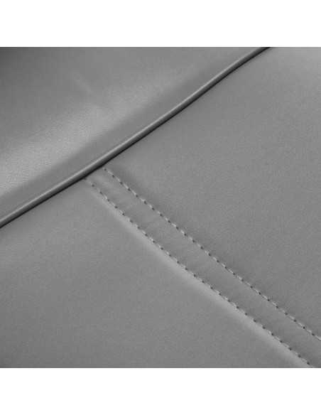 Majestic silver grey barber chair zoom view stitching