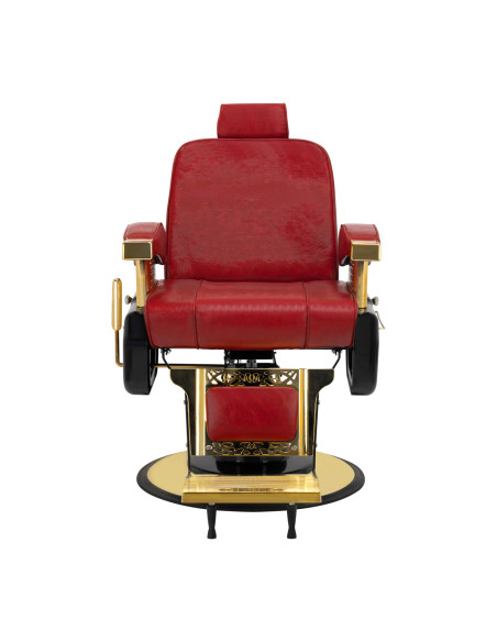 Majestic Gold Red Barber Chair Front View