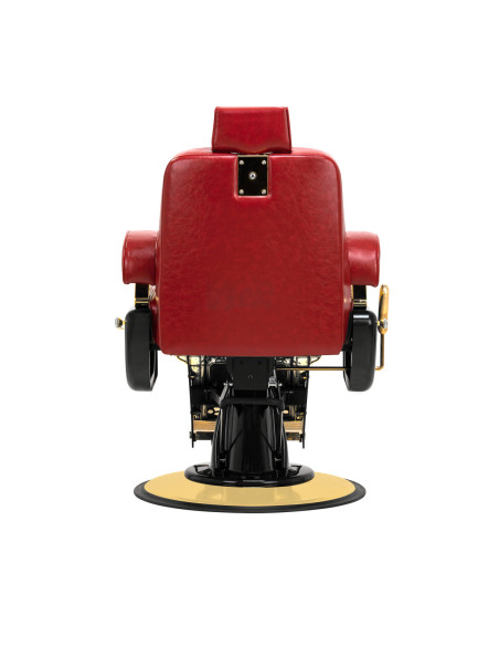 Majestic Gold Red Barber Chair Rear View