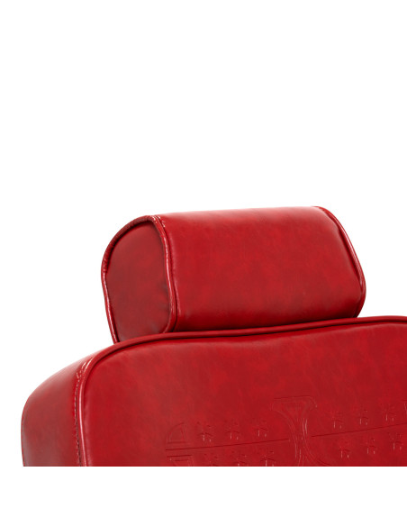 Majestic Gold Red Barber Chair Headrest View
