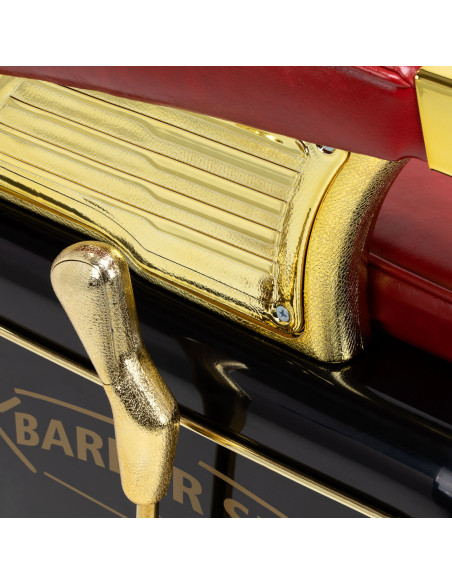 Majestic Gold Red Barber Chair zoom