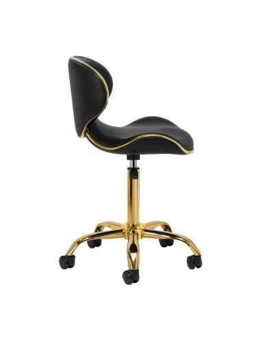 Elégance Pro Lux schwarzgoldener Hocker, Seitenansicht