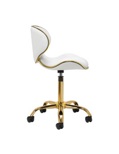 Taburete Elégance Pro Lux oro blanco vista de perfil 2