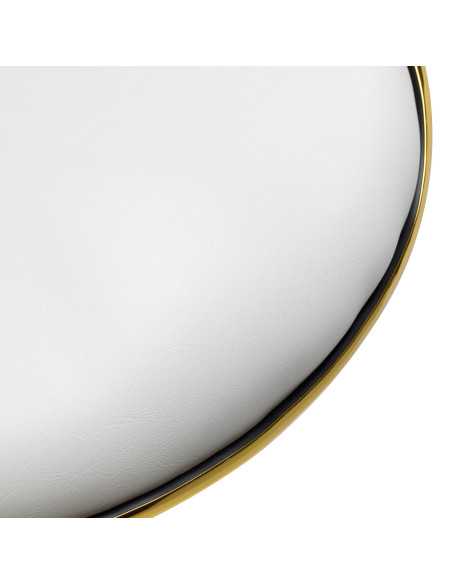 Elegance Pro Lux Kruk Witgoud Kunstleer Zoomweergave
