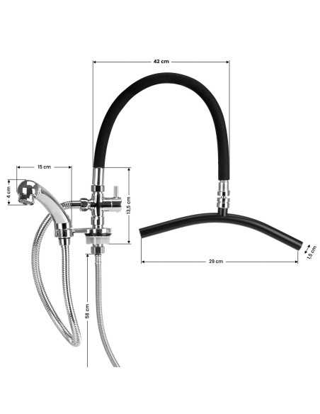 spa kit, hairdressing basin, zoom, spa nozzle dimensions
