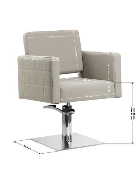 Fauteuil de coiffure ankara gris
