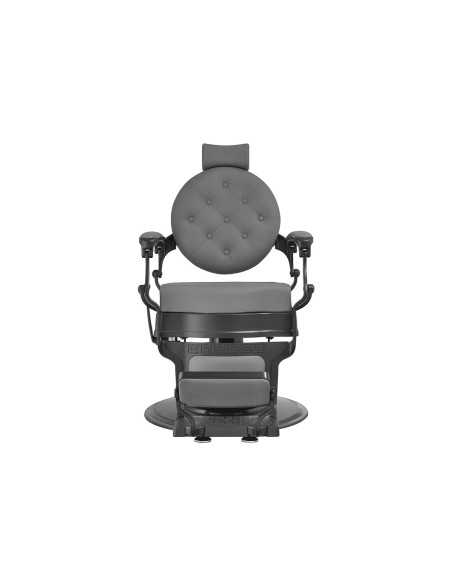 Fauteuil barbier florence gris noir vue de face