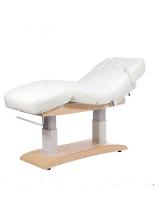 Lettino spa Ginevra a 4 motori in legno chiaro