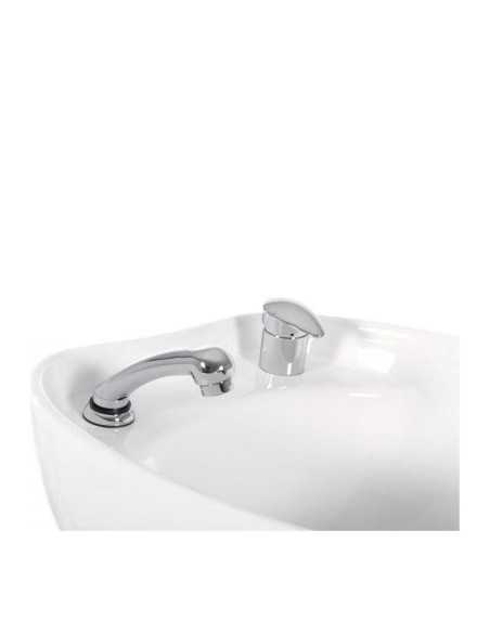 Lavatório de shampoo de cerâmica branca v2