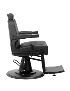 Vintage Lecce Vollschwarzer Friseurstuhl 2