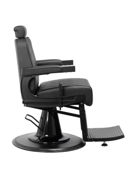 Silla de barbero vintage Lecce completamente negra