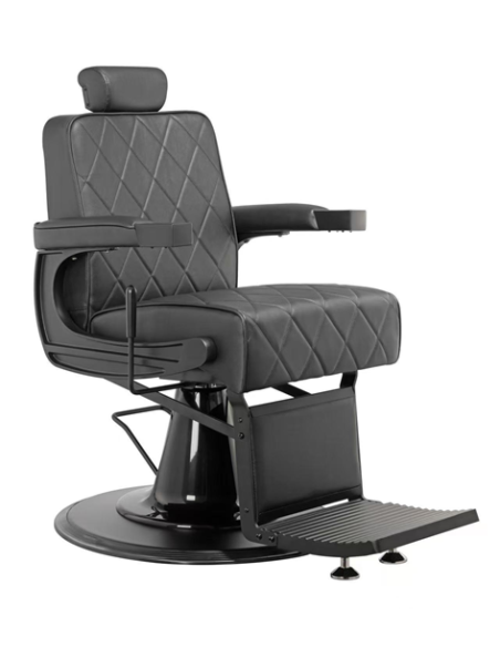 Vintage Lecce Vollschwarzer Friseurstuhl