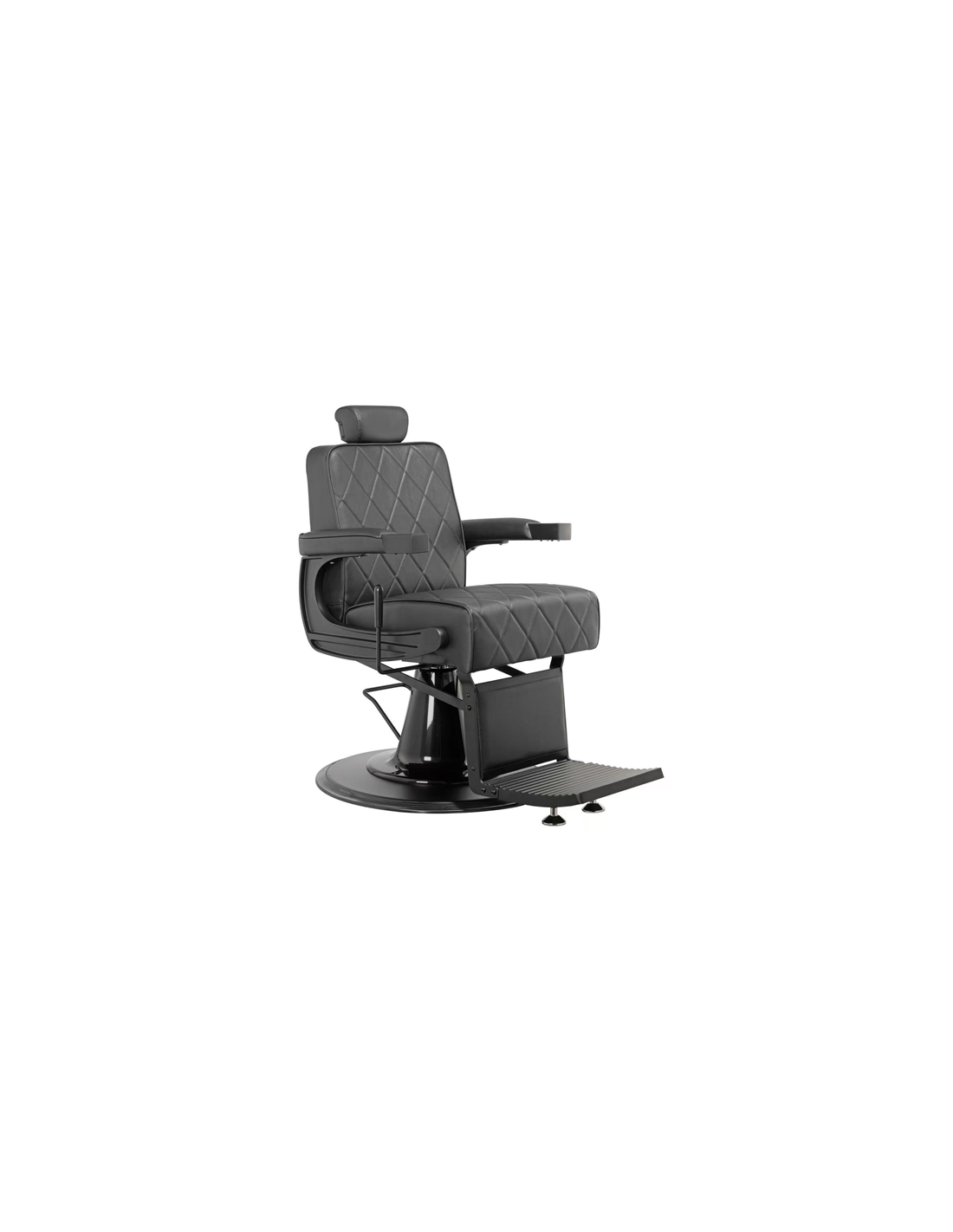 „Lecce Nero Totale“ Friseurstuhl – Komplett schwarz & Pro Power
