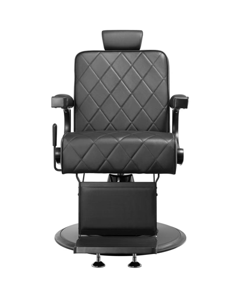 Silla de barbero vintage Lecce completamente negra