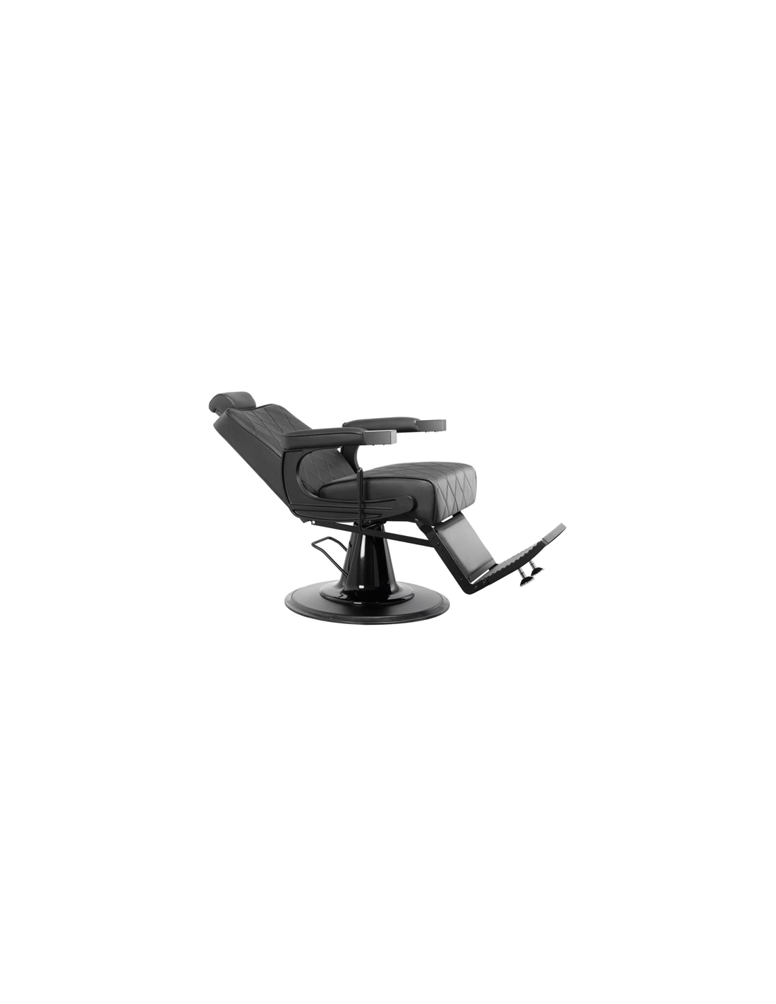 „Lecce Nero Totale“ Friseurstuhl – Komplett schwarz & Pro Power