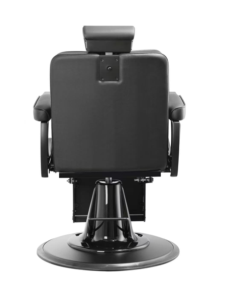 Silla de barbero vintage Lecce completamente negra