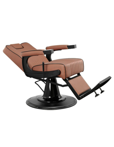 Sillón de barbero “Lecce Caffè”: marrón vintage y elegante comodidad