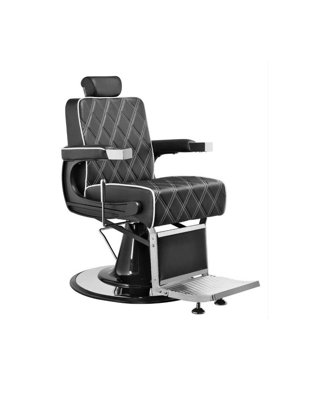 Cadeira de barbeiro Lecce Moderno – Ergonomia preta e profissional