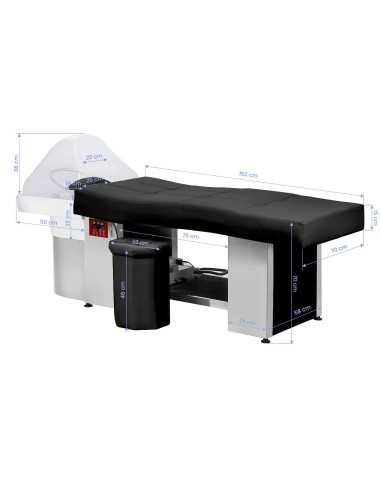 Cama Lavacabezas Head Spa Professional Anion Relax Pro con vapor iónico (vista dimensional)