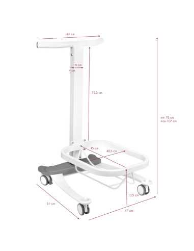 Bassine Bain Pieds Pédicure Lift sur Roulettes: Confort Moderne & Hygiène pour Centres Bien-Être