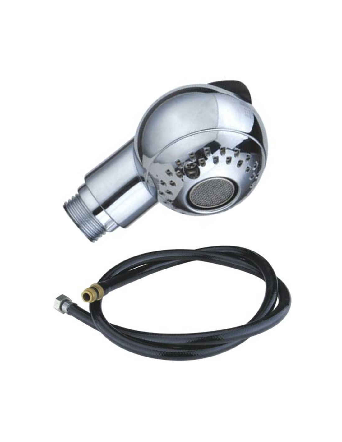 Flexible shower head for professional shampoo basins