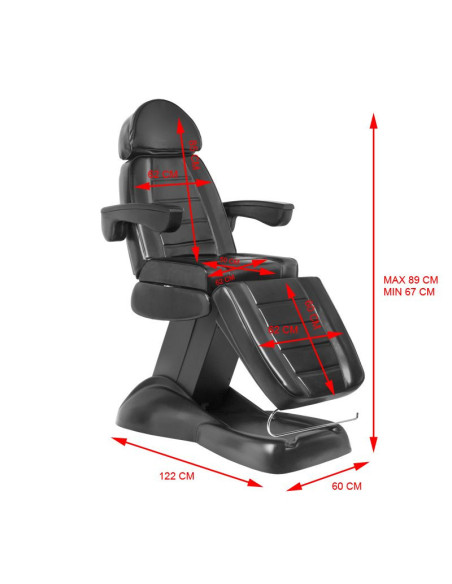  Fauteuil de tatouage électrique noir luxe