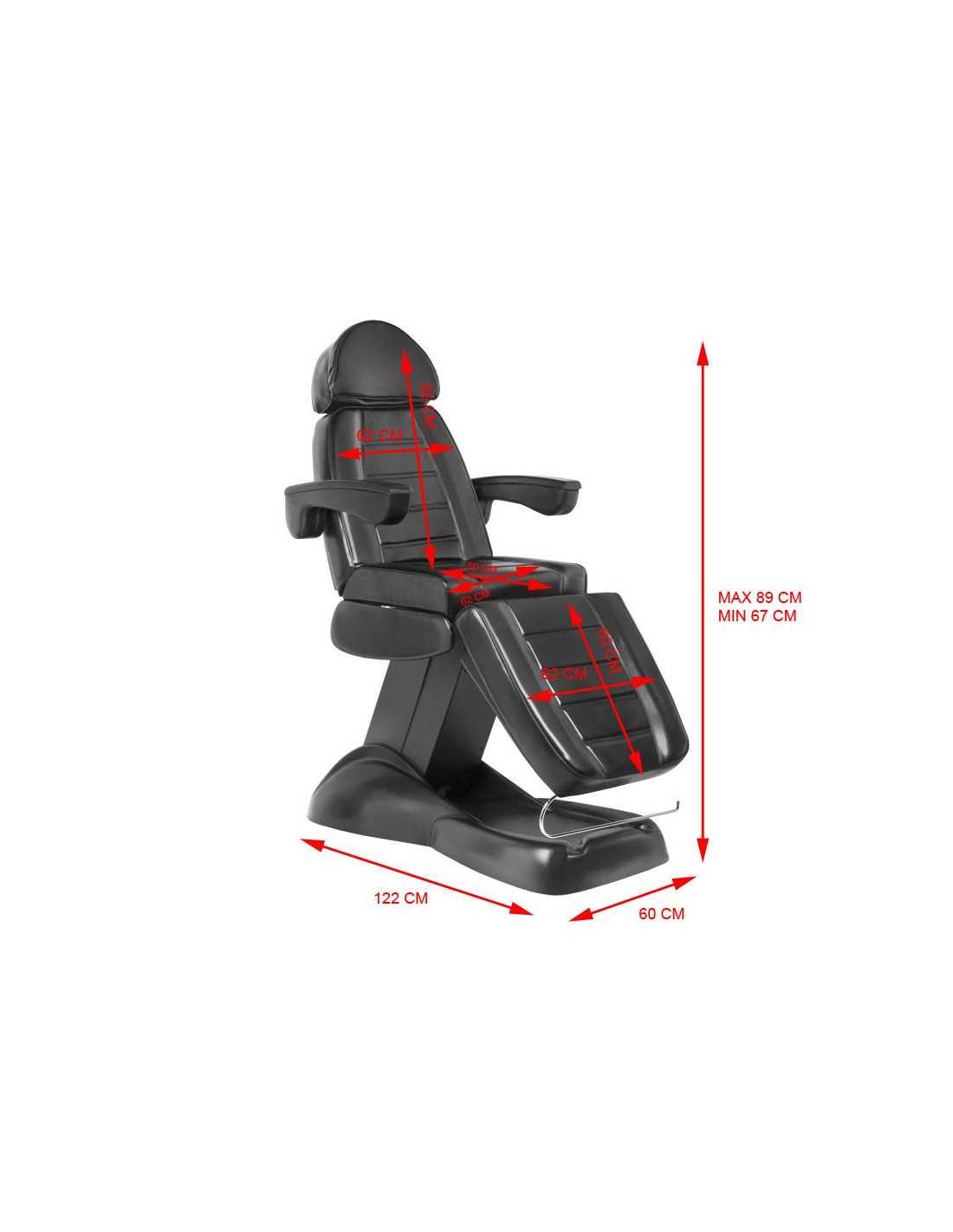  Silla de tatuaje eléctrica negra de lujo.