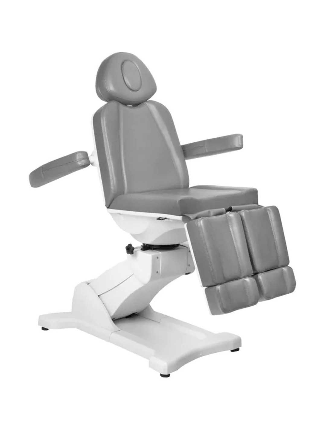 Sillón de pedicura eléctrico giratorio de 5 motores blanco Pro