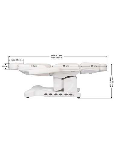 Cadeira de beleza elétrica aquecida Ancona Lux LED Pro