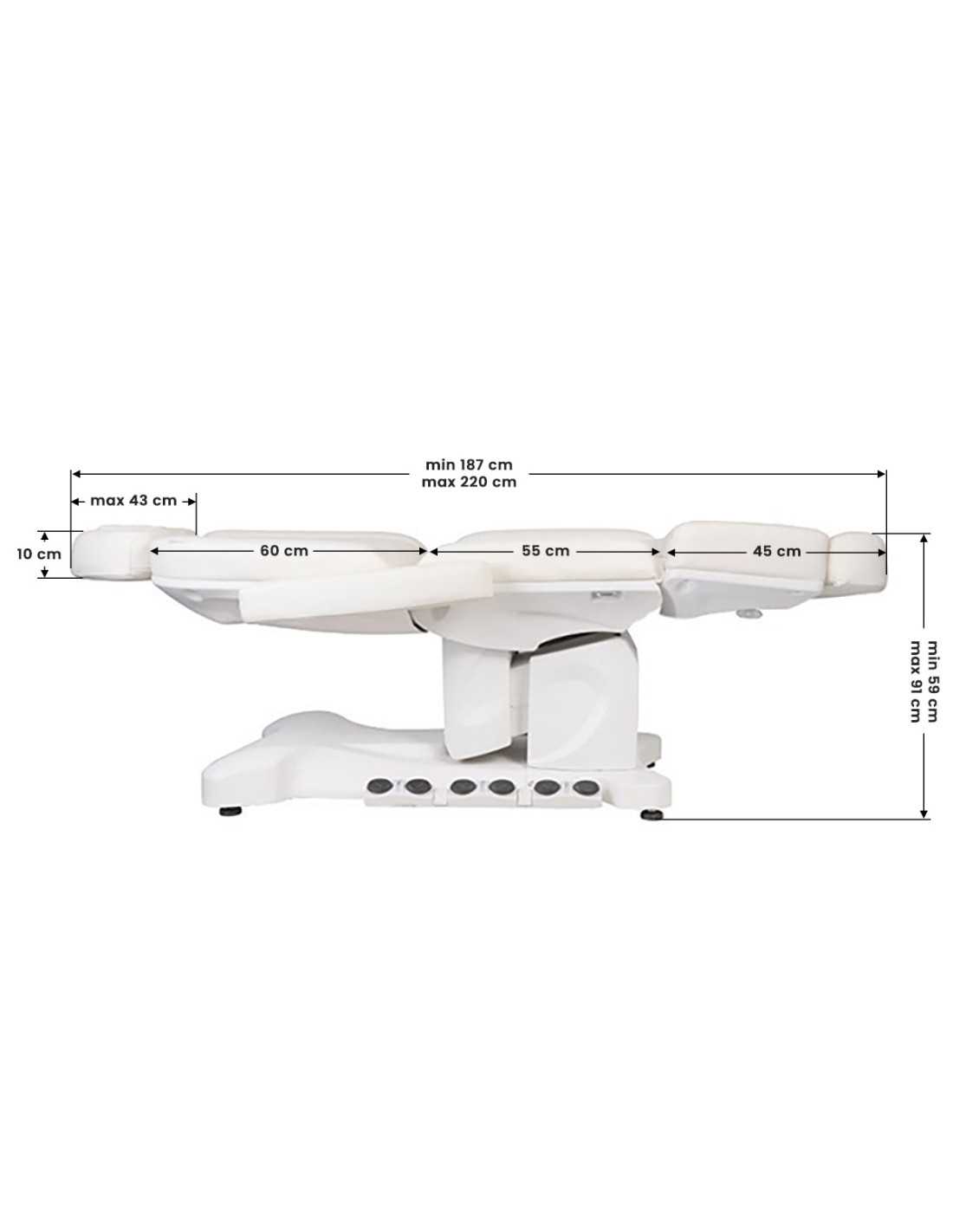 Cadeira de beleza elétrica aquecida Ancona Lux LED Pro