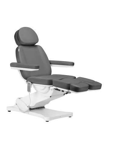 Sillón eléctrico estético Torino Pro de 2 motores en gris y blanco