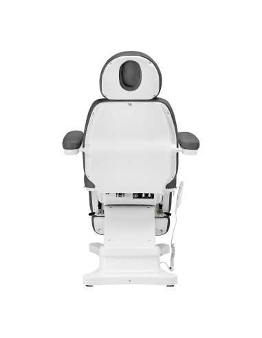 Sillón eléctrico estético Torino Pro de 2 motores en gris y blanco